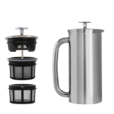 Espro P7 stempelkande blank stål 1 liter