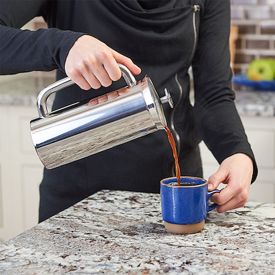 Espro P7 stempelkande børstet stål 1 liter