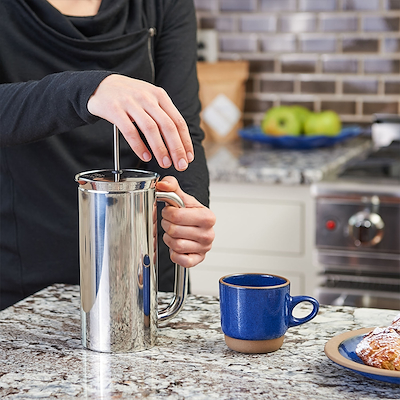 Espro P7 stempelkande børstet stål 1 liter