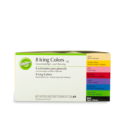 Wilton pastafarver sæt med 8 farver