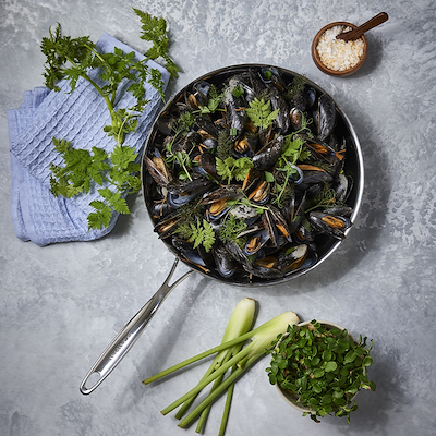 Scanpan Fusion 5 stegepande stål Ø28 cm