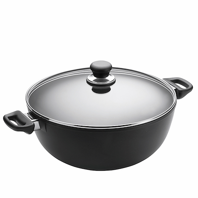 Scanpan suppe-/stegegryde sort 7,5 liter med låg