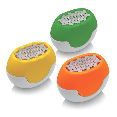Microplane Flexi citrusrivejern med opsamler gul