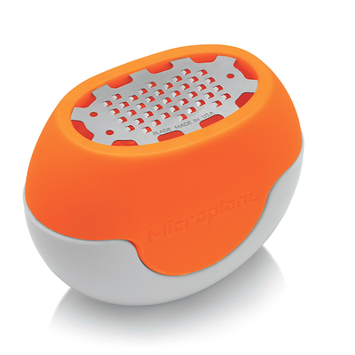 Microplane Flexi citrusrivejern med opsamler orange
