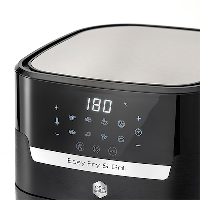 OBH Nordica Easy Fry & Grill Precision airfryer 2in1 black digital