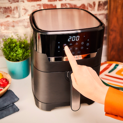 OBH Nordica Easy Fry & Grill Precision airfryer 2in1 black digital