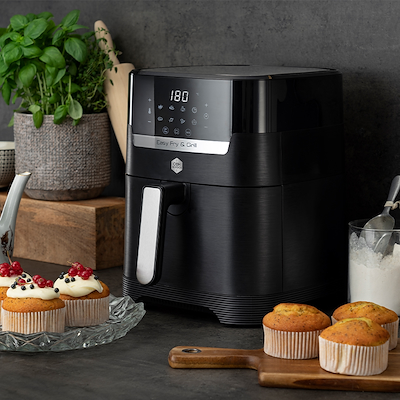 OBH Nordica Easy Fry & Grill Precision airfryer 2in1 black digital