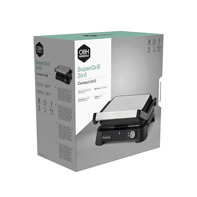 OBH Nordica SuperGrill 3-i-1multijern 2000 watt