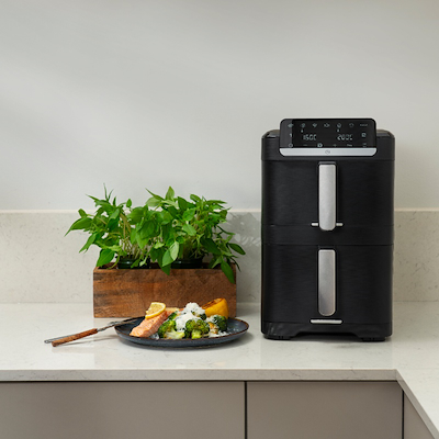 OBH Nordica Easy Fry Crispy Stack airfryer sort 10 liter