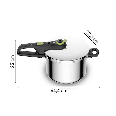 Tefal Secure Trendy trykkoger stål 6 liter