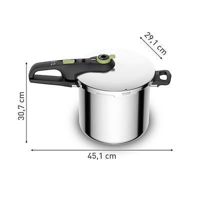 Tefal Secure Trendy trykkoger stål 8 liter