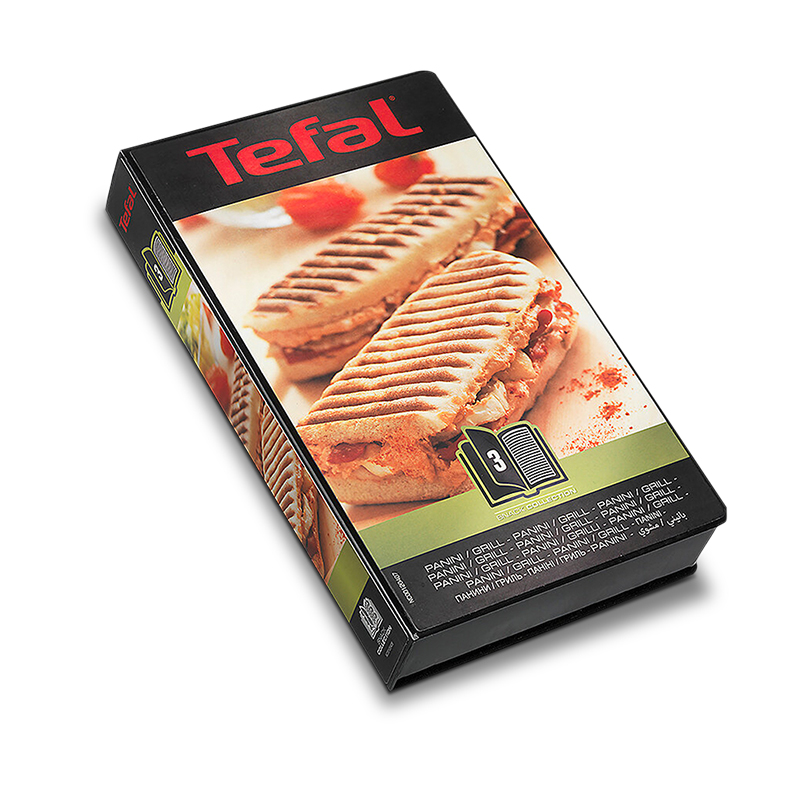 Tefal lot de 2 plaques grill panini - snack collection - xa800312 - La Poste