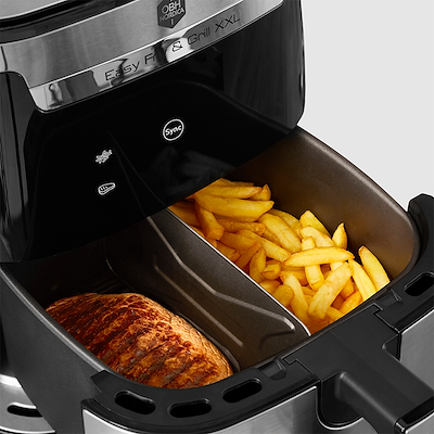 OBH Nordica Easy Fry & Grill XXL 2in1 airfryer silver 6,5 liter