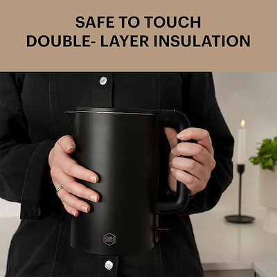 OBH Nordica Thermo Protect elkedel sort 1,5 liter