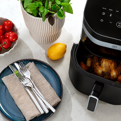 OBH Nordica Easy Fry infrarød airfryer sort 7 liter