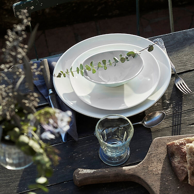Pillivuyt oval steaktallerken stor 29,5x25 cm
