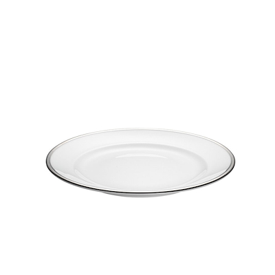 Pillivuyt Bistro hvid/sølv frokosttallerken Ø21 cm