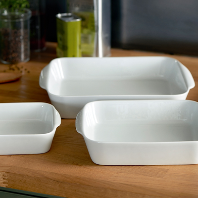 Pillivuyt Originale kvadratfadsæt hvid 3 stk