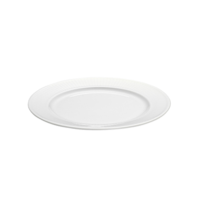 Pillivuyt Plissé flad tallerken hvid Ø26 cm