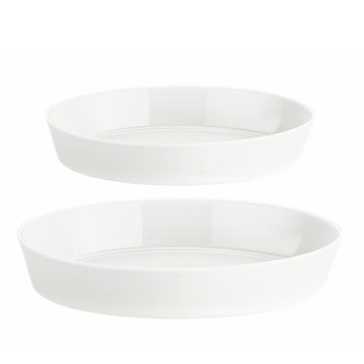 Pillivuyt fadsæt hvid 26 og 31 cm 2 stk.