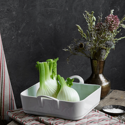 Pillivuyt Toulouse kvadratfad hvid 22 cm