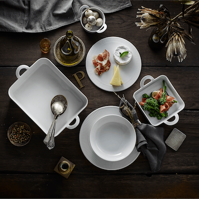 Pillivuyt Toulouse kvadratfad hvid 22 cm