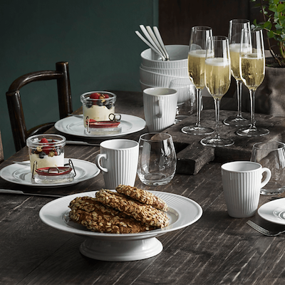 Pillivuyt Plissé fad på fod 31,5 cm