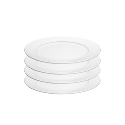 Pillivuyt Plissé flad tallerken 28 cm 4 stk.