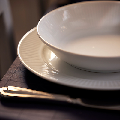 Pillivuyt Plissé pastatallerken Ø23 cm