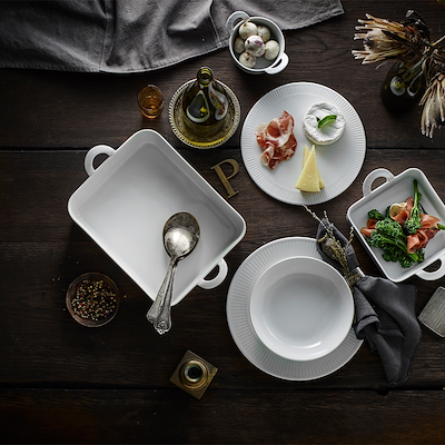 Pillivuyt Plissé pastatallerken Ø23 cm