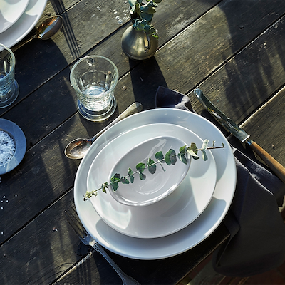 Pillivuyt Originale steaktallerken oval hvid 23 cm