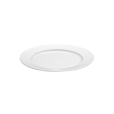 Pillivuyt Plissé flad tallerken hvid Ø24 cm