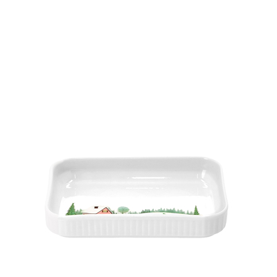 Pillivuyt Vinter fad hvid 18 x 12 cm