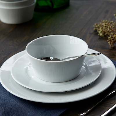 Pillivuyt Eventail skål hvid 0,5 liter Ø15 cm