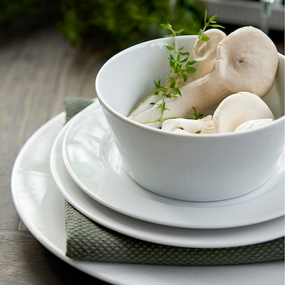 Pillivuyt Eventail skål hvid 0,5 liter Ø15 cm