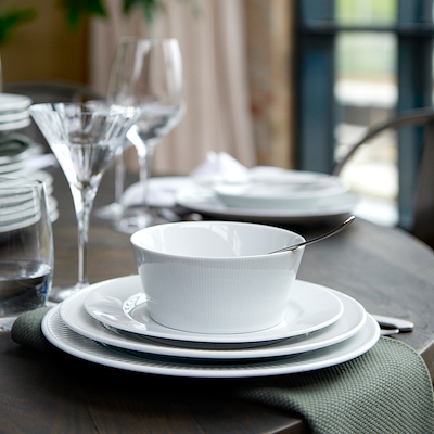 Pillivuyt Eventail skål hvid 0,5 liter Ø15 cm