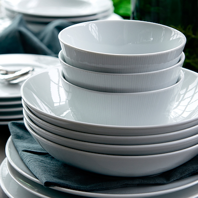 Pillivuyt Eventail skål hvid 0,5 liter Ø15 cm