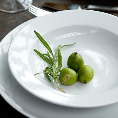 Pillivuyt Eventail dyb tallerken hvid 22 cm