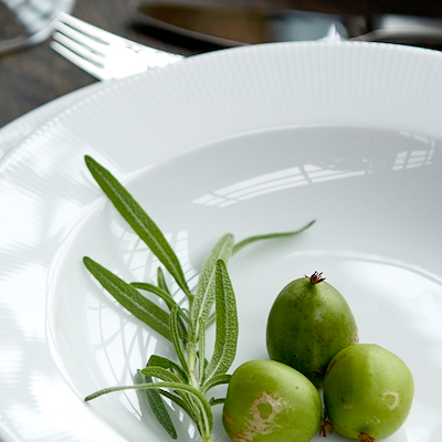 Pillivuyt Eventail dyb tallerken hvid 22 cm