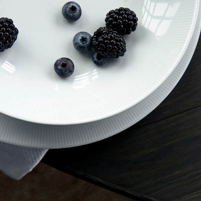 Pillivuyt Eventail flad middagstallerken hvid Ø26,5 cm