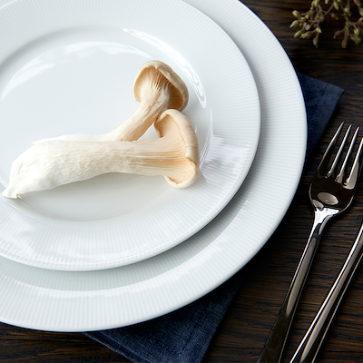 Pillivuyt Eventail flad frokosttallerken hvid Ø22 cm