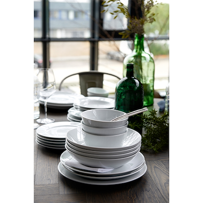 Pillivuyt Eventail middagstallerken hvid Ø28 cm