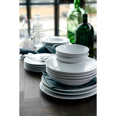 Pillivuyt Eventail middagstallerken hvid Ø28 cm