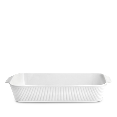 Pillivuyt Plissé fad hvid 35x19 cm