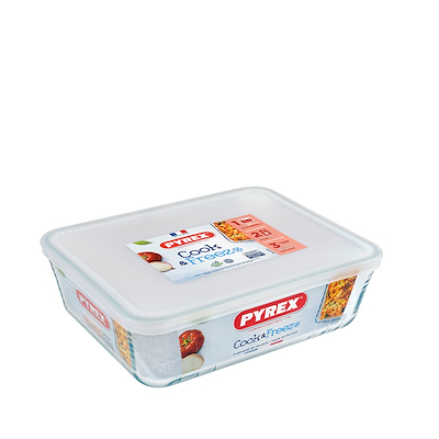 Pyrex Cook & Freeze ovnfast fad med låg 24x19 cm