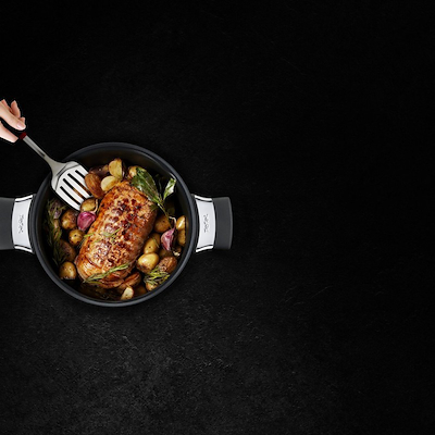 Tefal Excellence gryde sort med låg 5.4 liter