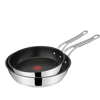 Tefal Jamie Oliver Cook's Classic stegepande pandesæt rustfrit stål sort Ø24+28 cm