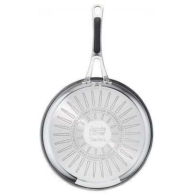 Tefal Jamie Oliver Cook's Classic stegepande pandesæt rustfrit stål sort Ø24+28 cm