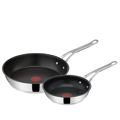 Tefal Jamie Oliver Cook's Classic stegepande pandesæt rustfrit stål sort Ø24+28 cm
