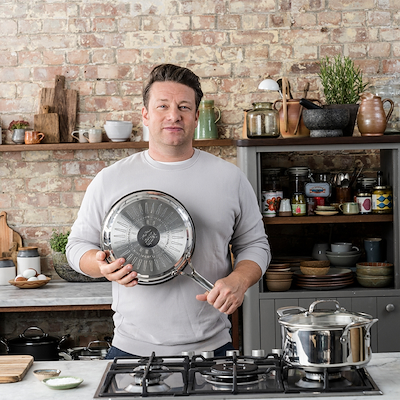 Tefal Jamie Oliver Cook's Classic SS pandesæt 20 cm og 28 cm med non-stick
